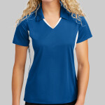 Women's Side Blocked Micropique Sport Wick ® Polo