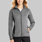 Women's Full Zip Heather Stretch Fleece Jacket